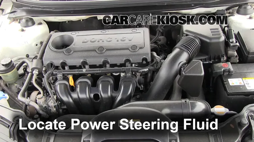 2010 Kia Forte EX 2.0L 4 Cyl. Sedan (4 Door) Power Steering Fluid Add Fluid